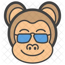 Sunglasses Monkey Emoji Icon