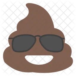 Sunglasses Poop Emoji Icon