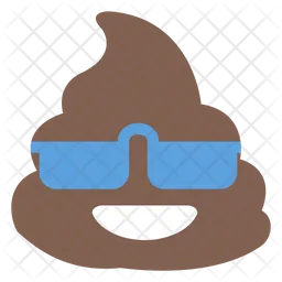Sunglasses Poop Emoji Icon