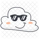 Sunglasses Smile cloud  Icon
