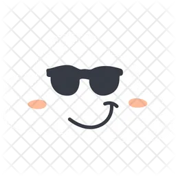 Sunglasses Smile cloud  Icon