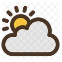 Sunny Sun Cloud Icon