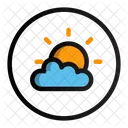 Sunny Sun Behind Cloud Cloud Icon