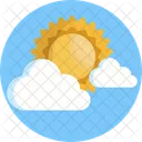 Sun Cloud Climate Icon