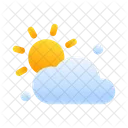 Sunny Cloudy Cloud Sun Icon