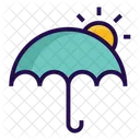 Summer Sunny Umbrella Icon