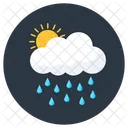 Sunny Rain Rainfall Cloud Raining Symbol