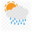 Sunny Rain Weather Rain Icon