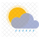 Sunny Rainy Weather Cloud Icon