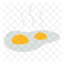 Sunny Side Up Breakfast Egg Icon