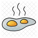 Sunny Side Up Breakfast Egg Icon