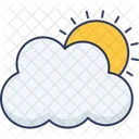 Sunny Weather Sunccy Cloudy Icon