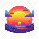 Sunset Sun Nature Icon
