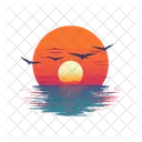 Sunset Sun Nature Icon