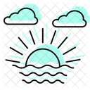 Sunrise Color Shadow Thinline Icon 아이콘
