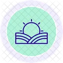 Sunrise Over Field Sunrise Field Icon