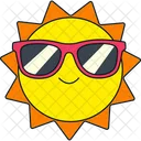 Sun Face Sunglasses Icon