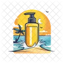 Sunblock Lotion Cream Icon