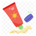 Sun Cream Sunscreen Lotion Tube Icon