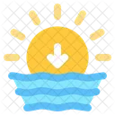 Sunset Ocean Weather Icon