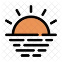 Sunset Afternoon Half Sun Icon