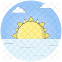 Sunset Sunlight Beach Icon
