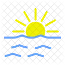 Calm Sea Smooth Sun Icon