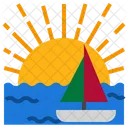 Sun Summer Boat Icon