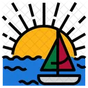 Sun Summer Boat Icon