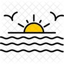 Sunset Sun Sea Icon