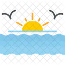 Sunset Sun Sea Icon