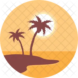 Sunset beach  Icon