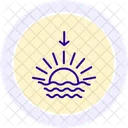 Sunset Line Icon Icon