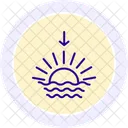 Sunset Line Icon Icon