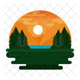 Sunset Landscape  Icon