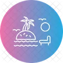 Sunset On Beach Beach Sunset Icon