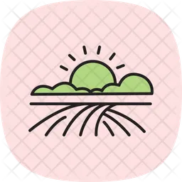 Sunset on farmland  Icon