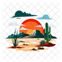 Sunset scene  Icon