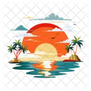 Sunset view  Icon