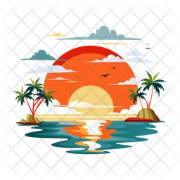 Sunset view  Icon