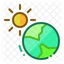Earth Sun Sunshine Icon