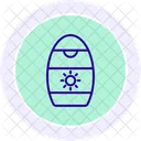 Suntan Cream Color Circle Icon Icon