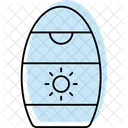 Suntan Cream Color Shadow Thinline Icon Icon