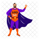 Super Dad Costume Father Icon