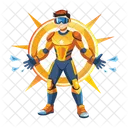 Portrait De Super Heros Personnage Jeu Icon