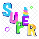 Super Text Super Word Super Letter Icon
