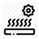 Superficie Quente Queimadura Perigosa Ícone