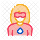 Superheldin Frau Symbol