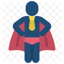 Superhero People Stickman Icon