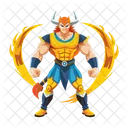 Superheroe Vikingo Personaje Juego Icon